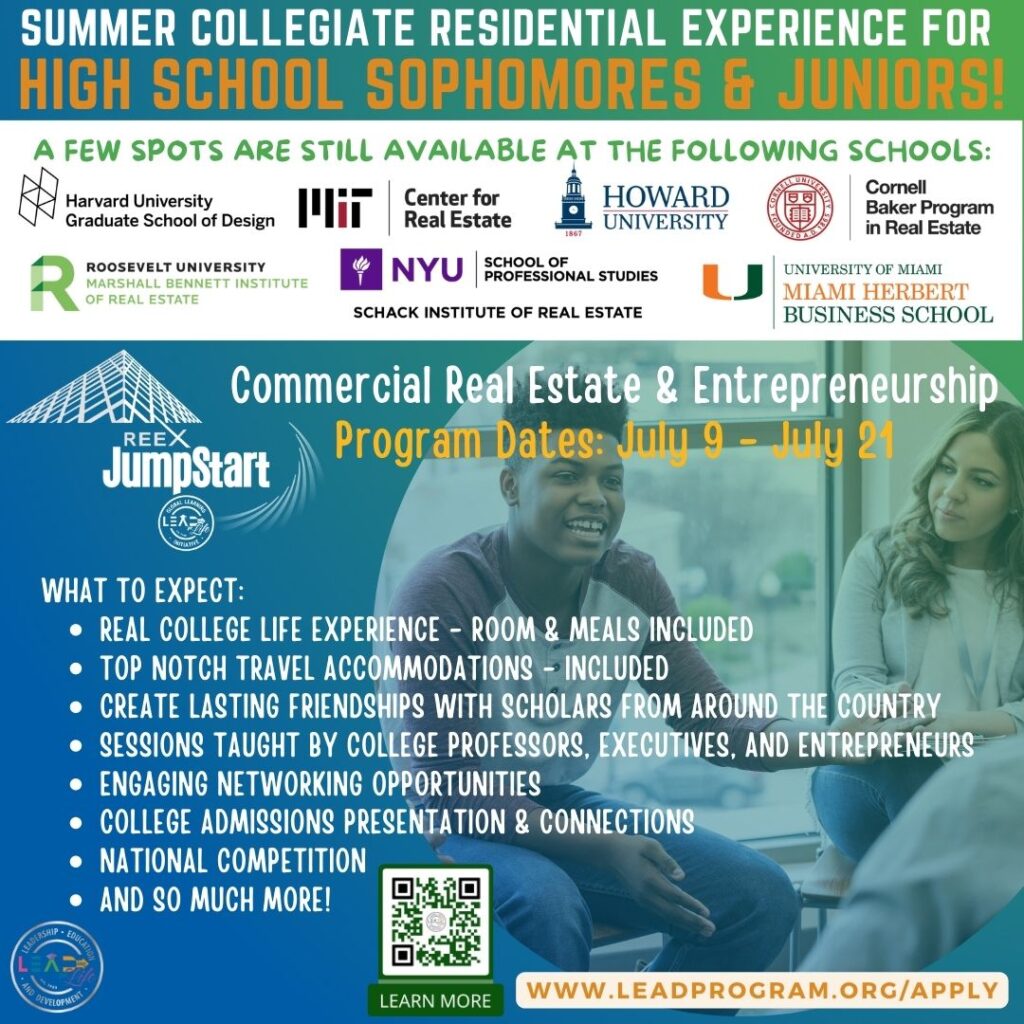 REEX Summer Programs – Connecting Highschool Students to the Possibilities of  Commercial Real Estate